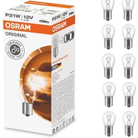 Resim Bulacaksin Osram 7506 P21W 93 Sinyal Stop Ampul 12V 21W 10 Adet Tek Duy Düz 