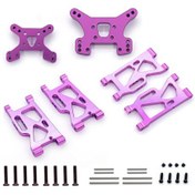 Resim Symbee Wltoys 1/14 144001 Rc Araç İçin Alüminyum Süspansiyon Kolları Ve Salıncak Kolları Seti 
