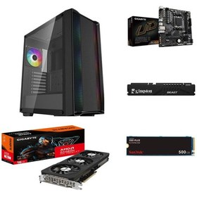 Resim Tebilon Vega GG-T2 RX7600 XT 500 GB 16 GB DDR Free Dos Masaüstü Oyuncu Bilgisayarı 