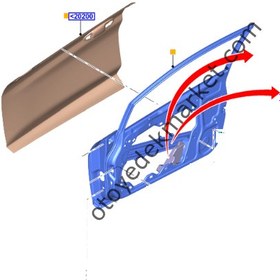 Resim Ford Fiesta (2018-2022) Sağ Ön Kapı (Otosan) 