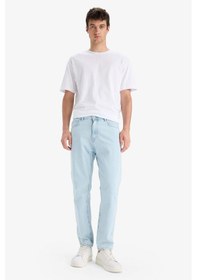 Resim DeFacto %100 Pamuk 90's Slim Fit Dar Kalıp Yüksek Bel Dar Paça Jean Pantolon E7281AX25SMNM63 
