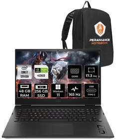 Resim HP OMEN 17 i7 13700HX 48GB RAM 256GB SSD RTX4060\u002F8GB 165Hz 17.3\ QHD W11PRO 7P6D8EA & PER4 ÇANTA 