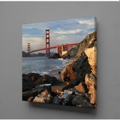 Resim Kayalıklar Arasında Köprü Kanvas Tablo 