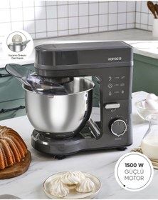 Resim Karaca Hamur yoğurma, Çırpma, Karıştırma, Mikser 1500W Güç 5 Litre Geniş hazneli 6 Hız kademeli Mutfak Şefi 