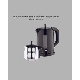 Resim İsmiyle Al Sinbo Elektrikli Çay Makinesi 1.7 L Su Isıtıcı ve Cam Demlikli Güvenli Kullanım 