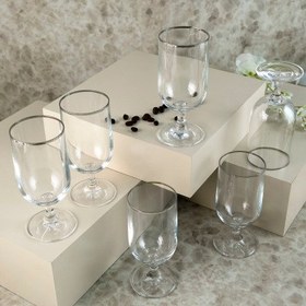 Resim Aryıldız Rona 6’lı Kahve Yanı Su Bardağı Platin 200 ml 