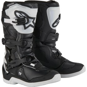 Resim Alpinestars TECH 3S Genç Motosiklet Botu Beyaz Siyah Yüksek Koruma ve Dayanıklılık Sunar 