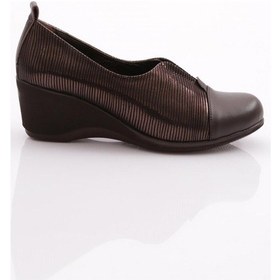Resim Dgn 2331 Kadin Lastik Detayli Dolgu Taban Comfort Ayakkabi 2331-2-R0685 Kahverengi 