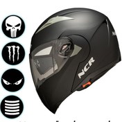 Resim NCR Çene Açılır Mat Kask (ECE BELGELİ) 