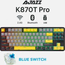 Resim K870t Pro 3 Modlu Uyumlu Hot-swap Rgb, Mekanik Klavye - Siyah 