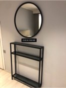 Resim zdesignhome 70 Çap Ayna, 80x15x100 Cm Dresuar Takım 