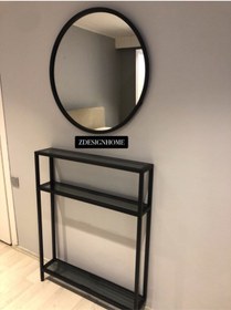 Resim zdesignhome 70 Çap Ayna, 80x15x100 Cm Dresuar Takım 