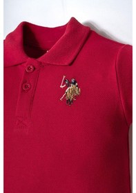 Resim U.s. Polo Assn Erkek Bebek 2 Li Şort T-şhirt Takım Kırmızı-2349 Kırmızı 