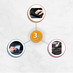 Resim HerEveOyuncak Araç Düzenleme Seti: Koltuk Arası Organizer Bordo + Fosforlu Numaratör + Kapaklı Küllük Z7K9XP (5t) 