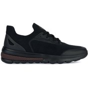 Resim Geox Men's Black Spherica Lace-Up Thick Soled Sneaker Derimod