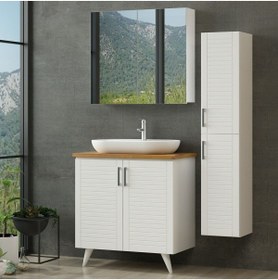 Resim Minar Vera Banyo Dolabı 85cm Ay2k+2k2a+tzg+boy Beyaz 