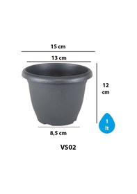 Resim Serinova Villa Saksı Tabaksız 1 Lt No 2 