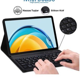 Resim Huawei Uyumlu Matepad SE 10.4 2022 Bluetooth Klavye+Mouse+Kılıf - BKK6 