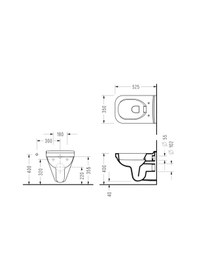Resim Serel Star Kanalsız Asma Klozet Kapak Hariç SA26ODS110H 