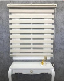 Resim Ithal Krem Düz Zebra Stor Perde Krem 