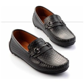 Resim Siyah Leather Erkek Loafer Ayakkabı E01378000407 Siyah 