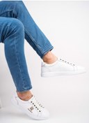 Resim Bulutmod Beyaz Erkek Hakiki Deri 4 Mevsim Casual Spor Ayakkabı Beyaz 
