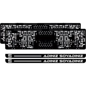 Resim Kapbirhediye Kişiye Özel Seat Tasarımlı Araç Plakalık (Siyah) 