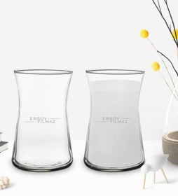 Resim Bk Gift Kişiye Özel Isimli 2’li Heybeli Çay Bardağı Rakı Kadehi-14 