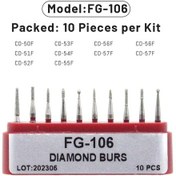 Resim Diş Elmas Burs Yüksek Hızlı El Aletleri İçin Elmas Parlatma Diş Ayırıcılar Boşluk Hazırlama Taç Kesme/özelleştirme Koyu Kırmızı 