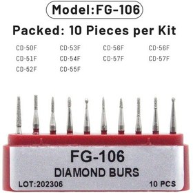 Resim Diş Elmas Burs Yüksek Hızlı El Aletleri İçin Elmas Parlatma Diş Ayırıcılar Boşluk Hazırlama Taç Kesme/özelleştirme Koyu Kırmızı 