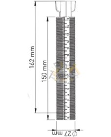 Resim Kale V200 Ankastre Stop Valf Uzatma Parçası 15 Cm Gri 