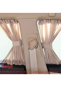 Resim Chuangyinshop 2 Adet Evrensel Araç Yan Cam Güneşlikleri Gri 13.21gal Uv Korumalı Katlanabilir Perde 