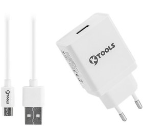 Resim Ktools Life Qualcomm 3.0 Hızlı Micro USB Seyahat Şarj Cihazı Beyaz 