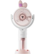 Resim Asonic Afn26 Beyaz 500mah 2 Kademe Püskürtme Fonksiyon Nemlendirici Sprey Usb Fan Şarjlı 