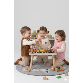 Resim HaanBebe Unisex Bebek Ayıcık Detaylı Polar Pelüş Yelek (3 Renk Seçeneği) Kahverengi/ekru/pembe 