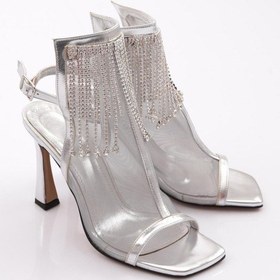 Resim Dgn 6904 Kadin Halhal Detayli Topuklu Abiye Ayakkabi 6904-424-R14457 