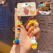 Resim Silver1 Miffy Tavşan Bebek Anahtarlık Kolye Kadın Zarif Diy Boncuklu Çift Anahtarlık Kitap Çantası Çekicilik (Yurt Dışından) 