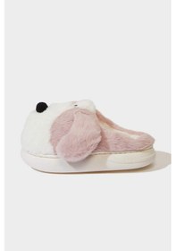 Resim Defacto Kız Çocuk Köpek Temalı Düz Taban Panduf F1916a825wnpn10 Pembe-pn10 