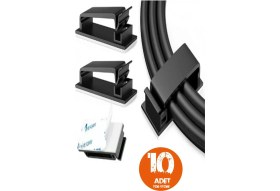 Resim Mikasso 10'lu Set Kendinden Yapışkanlı Kablo Düzenleyici Tutucu Tırnaklı Klips 