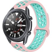 Resim Teknocep Gear S3 22mm Krd-02 Uyumlu Kordon-pembe-yeşil 