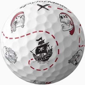 Resim TP5 pix Pirates Golf Topu Özel Tasarım Premium Seri - Beyaz 