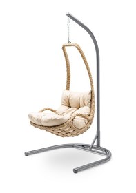 Resim Gardemo Avanos Tekli Rattan Salıncak Dış Mekan Bahçe Balkon Ve Teras Salıncağı Açık Kahverengi 