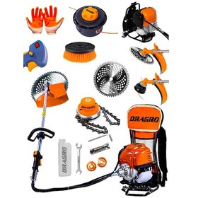 Resim Dragro Alman DRG-HN20 20 Hp Sırt Tipi Benzinli Motorlu Ot Çalı Tırpanı + Canavar Başlık Halı Yıkama Fırçası3 