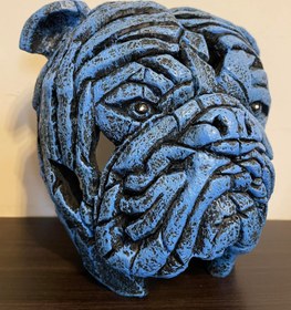 Resim Abstract Bulldog Sculpture, Geometric Bulldog Head Statue, Bulldog Head Sculpture, Polyester Bulldog Wall or Shelf Sculpture, Bulldog Decor - Object-20 