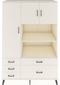 Resim Kronos Dolap 7 Raflı 5 Çekmeceli 3 Kapaklı 132x59x195 Aytaşı-aytaşı/aytaşı Aytası/aytası 