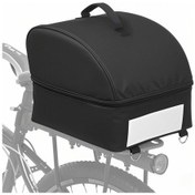 Resim Mufunye Yalıtımlı Bisiklet Soğutucu Çantası Fermuarlı Yemek Teslimatı Bisiklet Arka Çantaları Yansıtıcı Arka Eyer Çantası Alışveriş İş Piknik Kamp Termal Öğle Yemeği Kutusu Soğutucu Çanta Siyah 