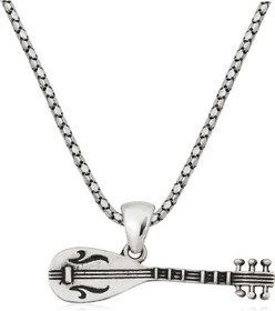 Resim 925 Ayar Gümüş Saz Erkek Gümüş Kolye 