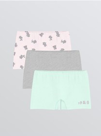 Resim LC Waikiki Pembe Desenli Kız Çocuk Boxer 3'lü 