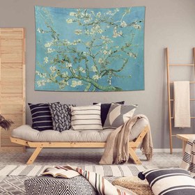 Resim Almond Blossoms - Çiçek Açan Badem Ağacı Duvar Örtüsü - 160 cm x 220 cm 