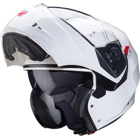 Resim Caberg Duke X Ece 22 06 Çeneden Açılır Kask Beyaz 